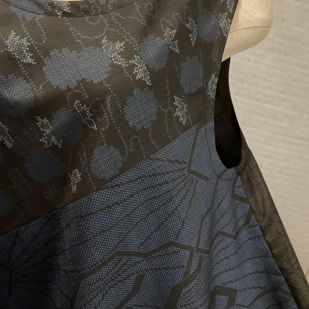 着物ワンピーステントラインマキシ丈【223】大島紬《龍郷柄7マルキ含む》