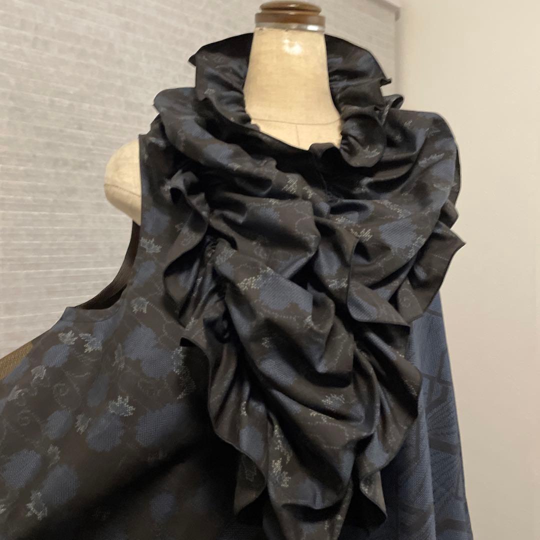 着物ワンピーステントラインマキシ丈【223】大島紬《龍郷柄7マルキ含む》