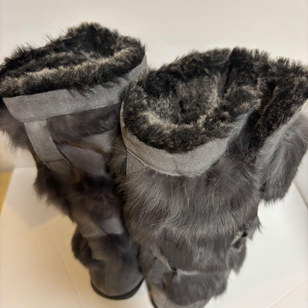 美品】平成ギャル Y2K archive ファー リボン ムートンブーツ 23