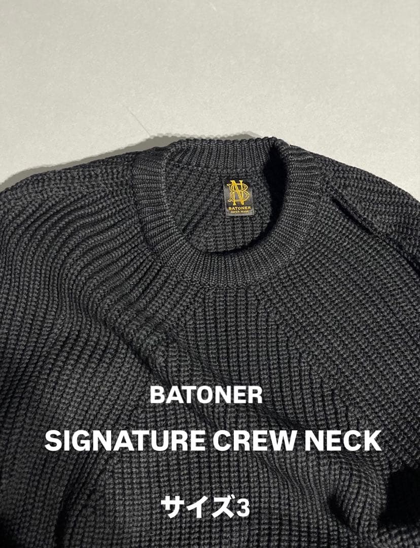 BATONER SIGNATURE CREW NECK サイズ3 ブラック BATONER: SIGNATURE CREW NECK｜ SHIPS 公式サイト