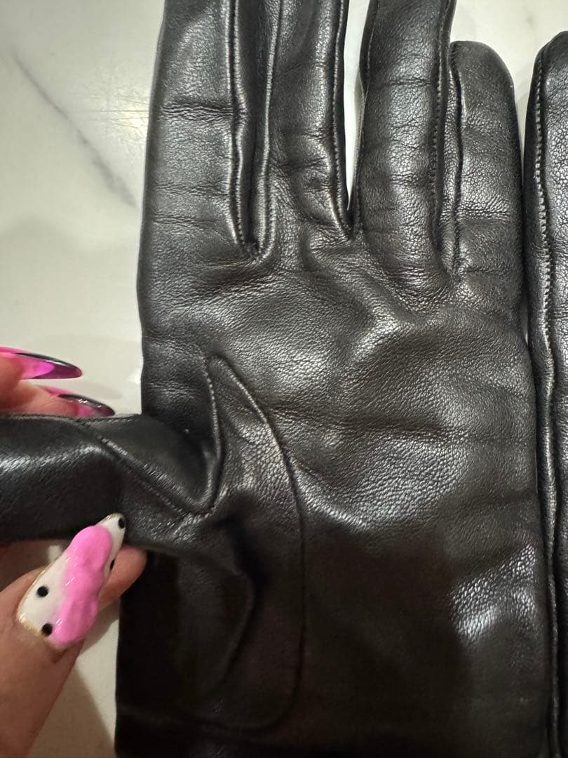 超美品！GUCCI ブラックレザー手袋 7.5 保存袋付き