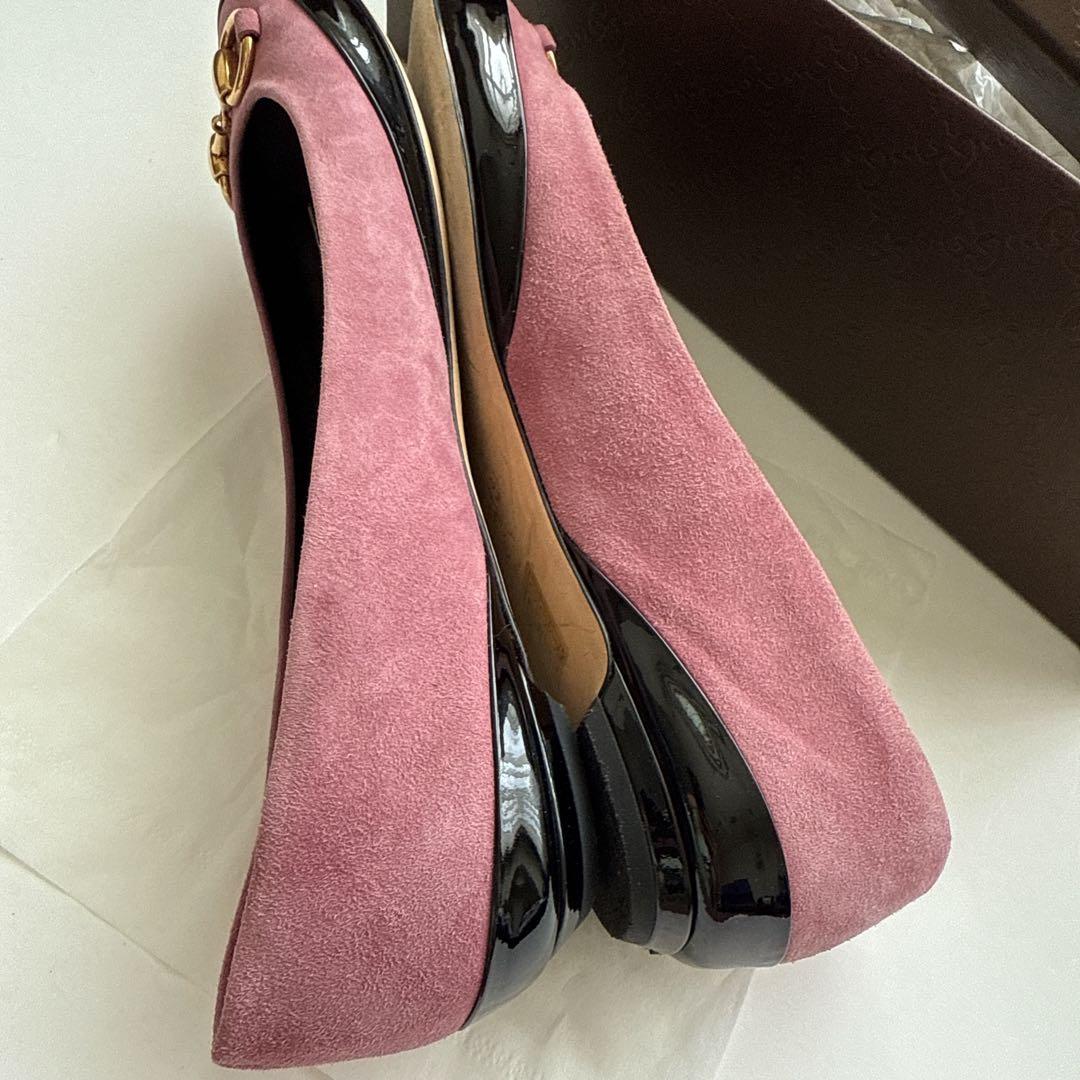 断捨離セーラームーン様専用※【美品】GUCCI ピンク バレエシューズ