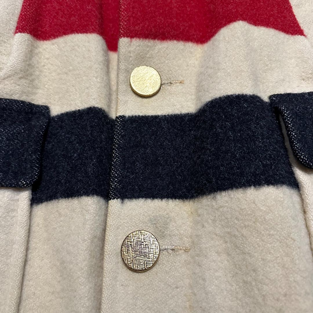 Woolrich ウールリッチ Pコート マルチボーダージャケット - メルカリ