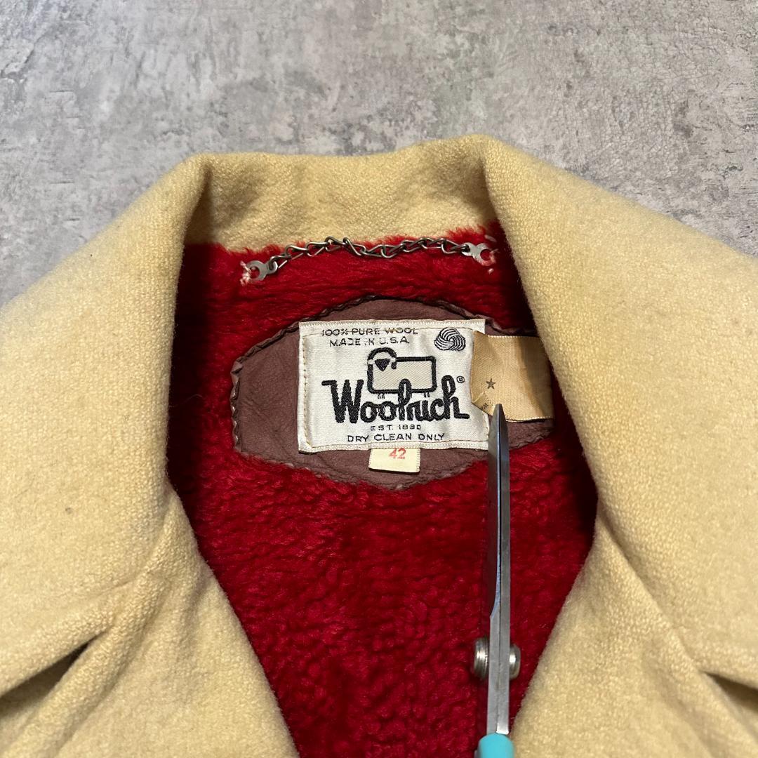 Woolrich ウールリッチ Pコート マルチボーダージャケット - メルカリ