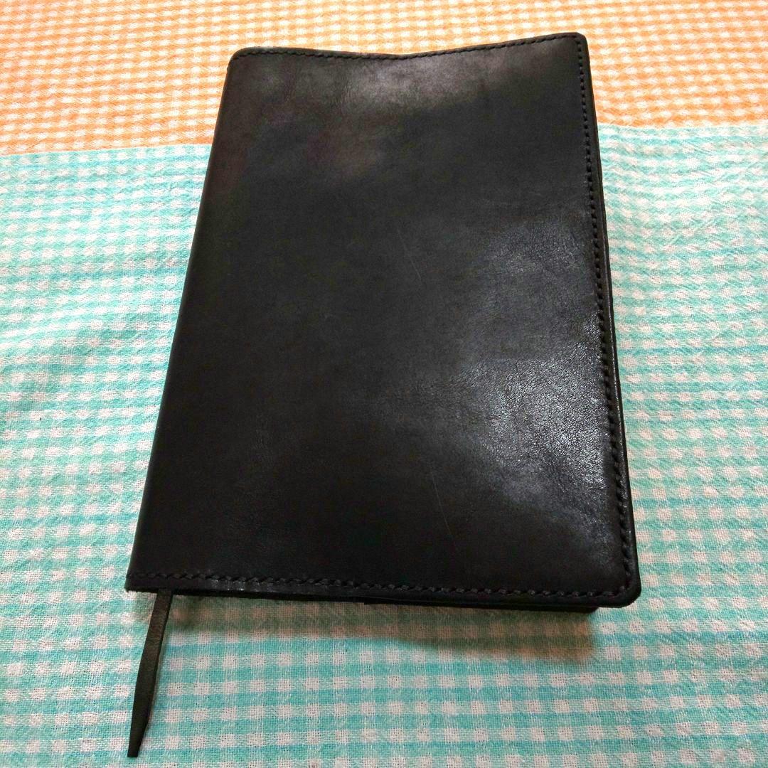 オイルワックス ヌメ革 黒 A5手帳カバー - メルカリ