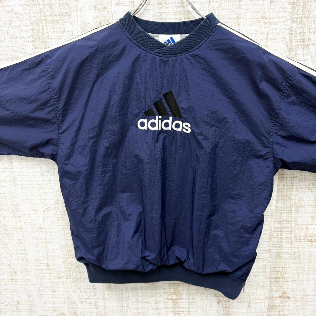 JQ103《常田大希さん着用》アディダス　プルオーバー　刺繡ロゴ　サイドデザイン