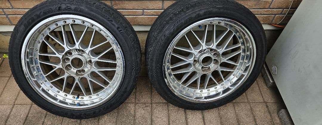 s*o様 メーカー不明　メッシュホイール 旧車 街道レーサー 暴走族 走り屋系メッシュホイール 15×8J/+20/PCD100