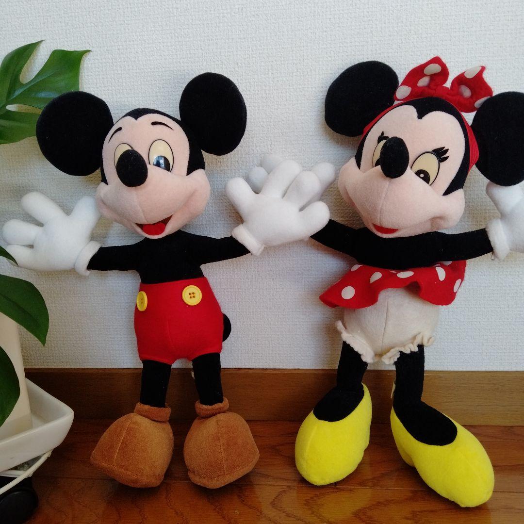 レトロ 東京ディズニーランド初期針金入りミッキーマウスとミニー