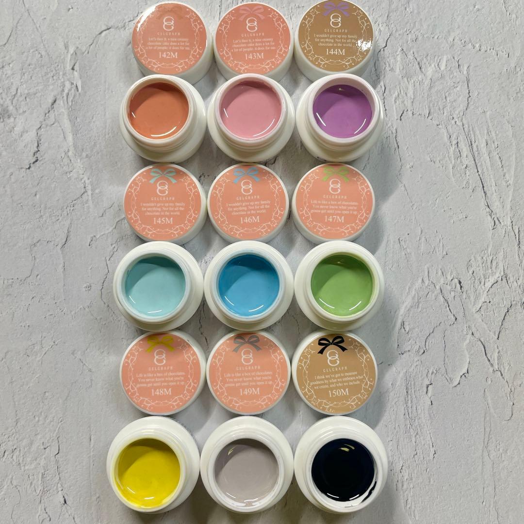 アートカラージェル　9色セット　ジェルグラフ　　　カラージェル　固め　　　　17 g-nail_ta132368gl