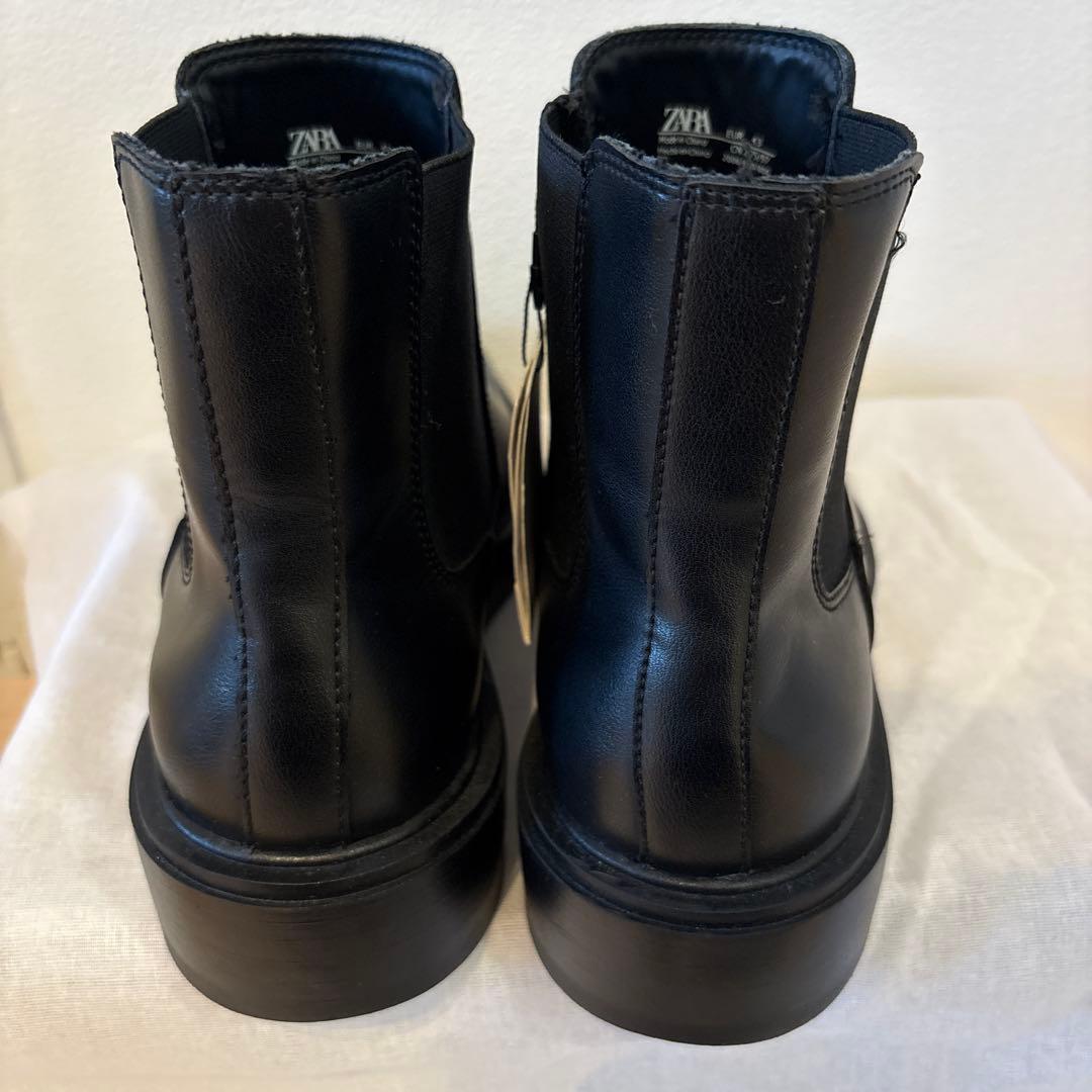 ZARA ザラ メタリックディテール チェルシーブーツ 43 27.6cm