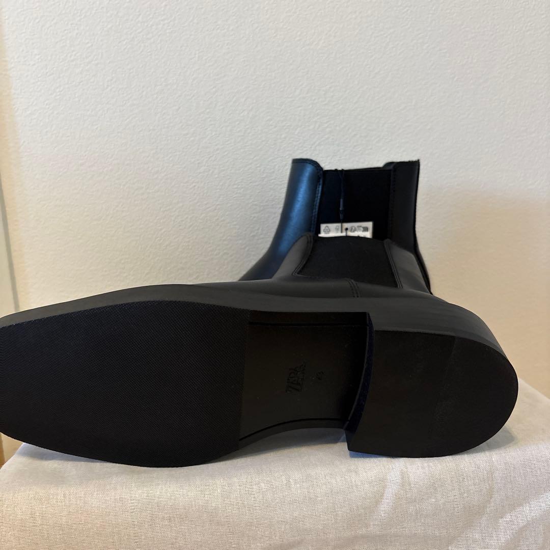 ZARA ザラ メタリックディテール チェルシーブーツ 43 27.6cm