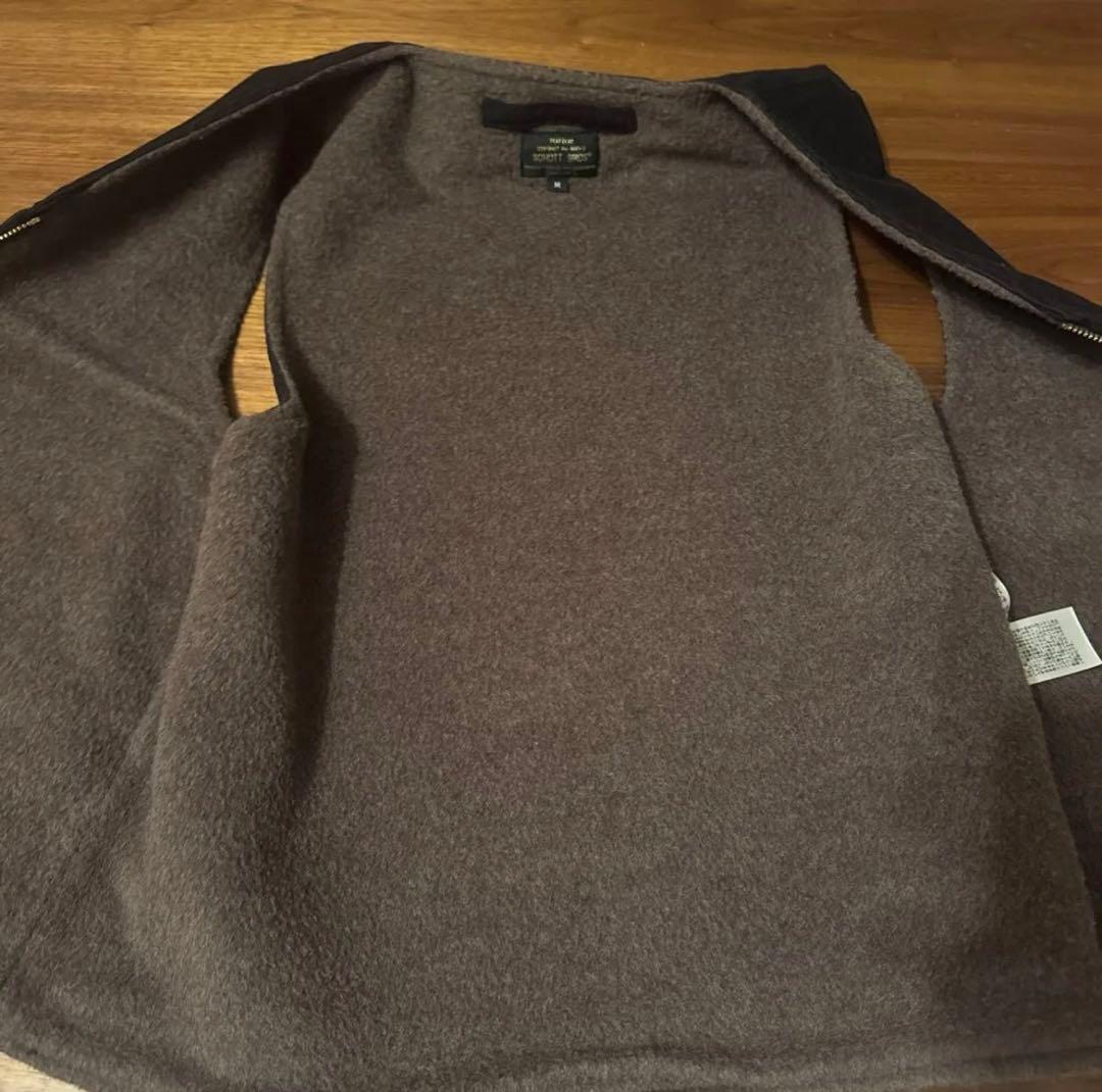 SCHOTT （ショット）裏地アルパカ混ウールデッキベストジャケット