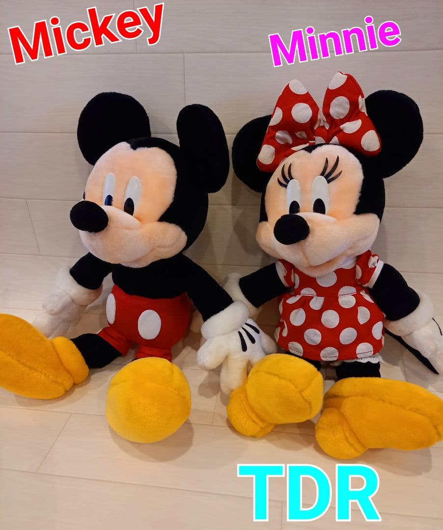 ディズニー　ミッキー　ミニー　ぬいぐるみ　２点セット　レトロ　TDR　公式 ディズニー ミッキー ミニー ぬいぐるみ 2点セット レトロ TDR 公式