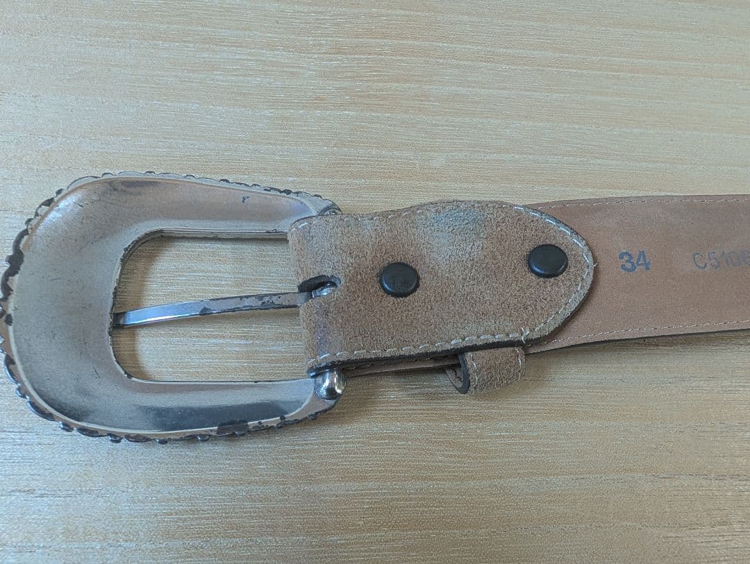 トニーラマ Tony Lamaレザー ベルト C51065 34in ターコイズ