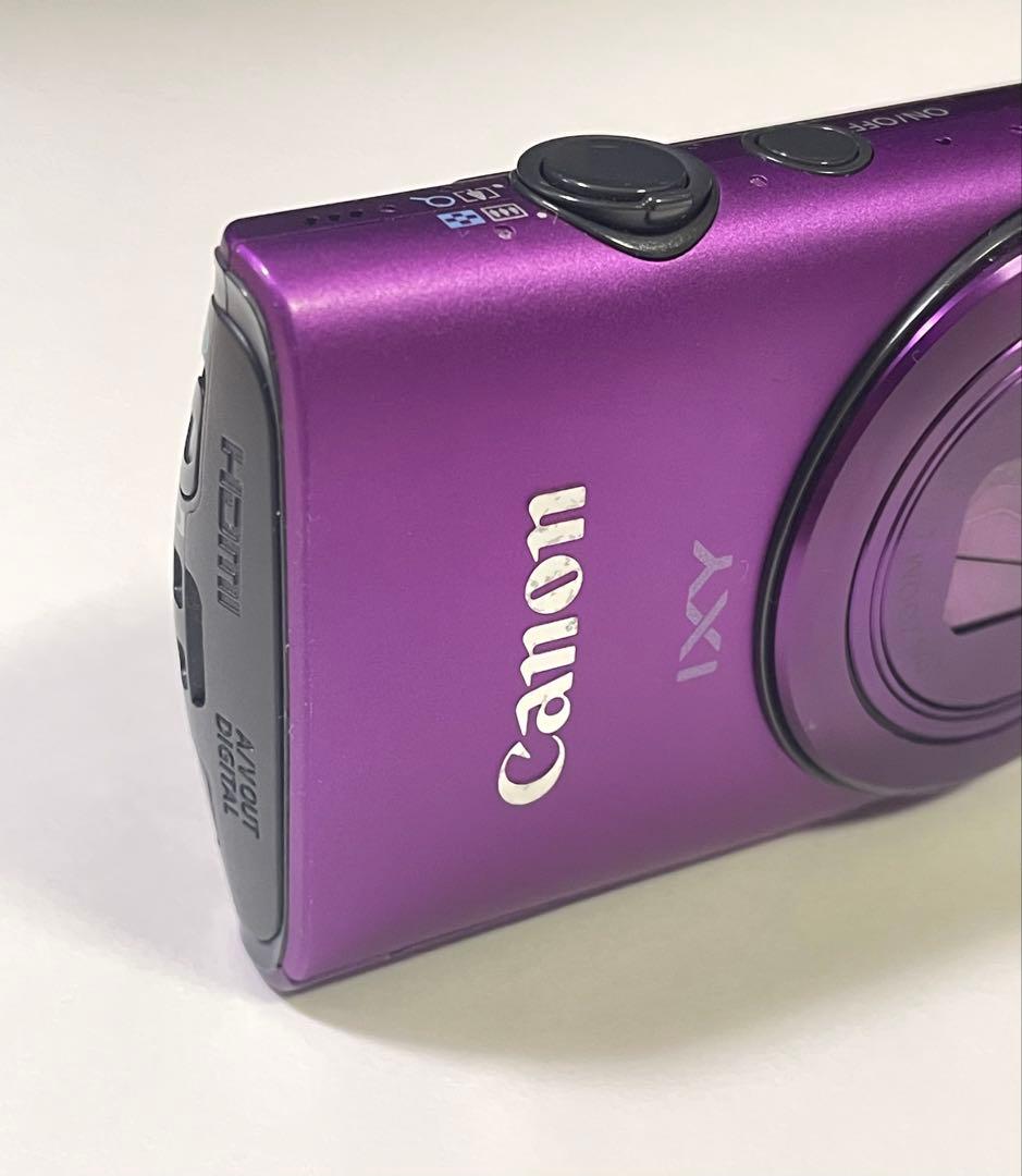 Canon IXY 600F パープル 本体と付属品☆純正ケース長ストラップ付き