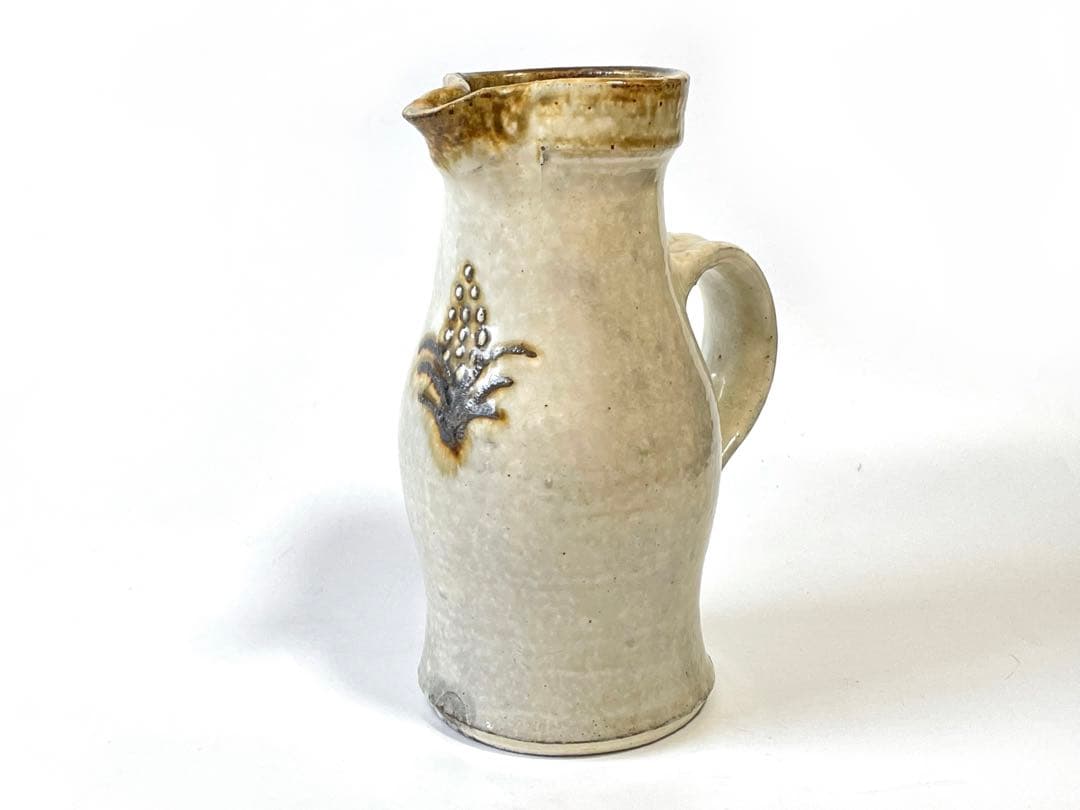 陶芸家 船木研児 船木研兒 白釉手付壺 ピッチャー 舩木 バーナード