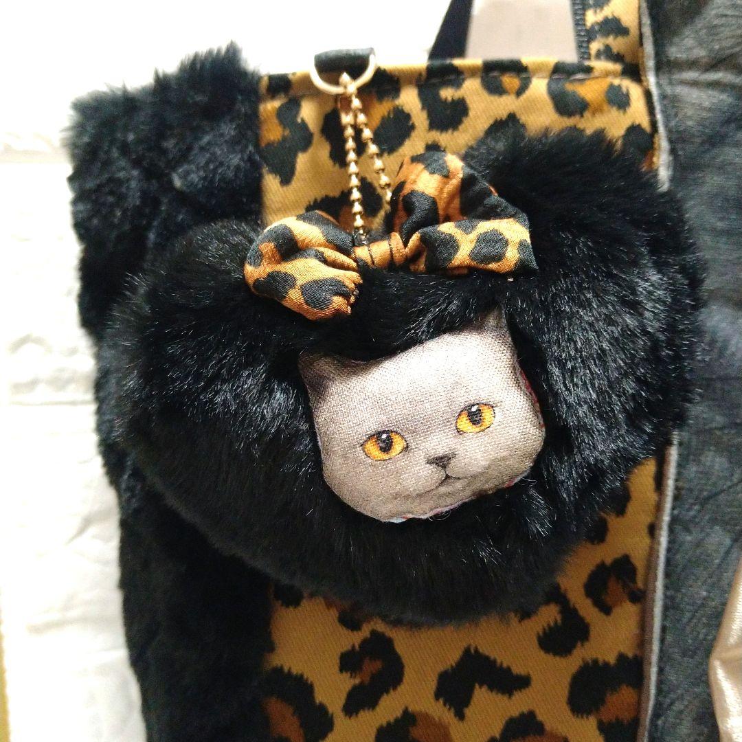 ゆ*ら様 コヤンイサムチョン☆横長トートバッグ ヒョウ柄&ボアキルト