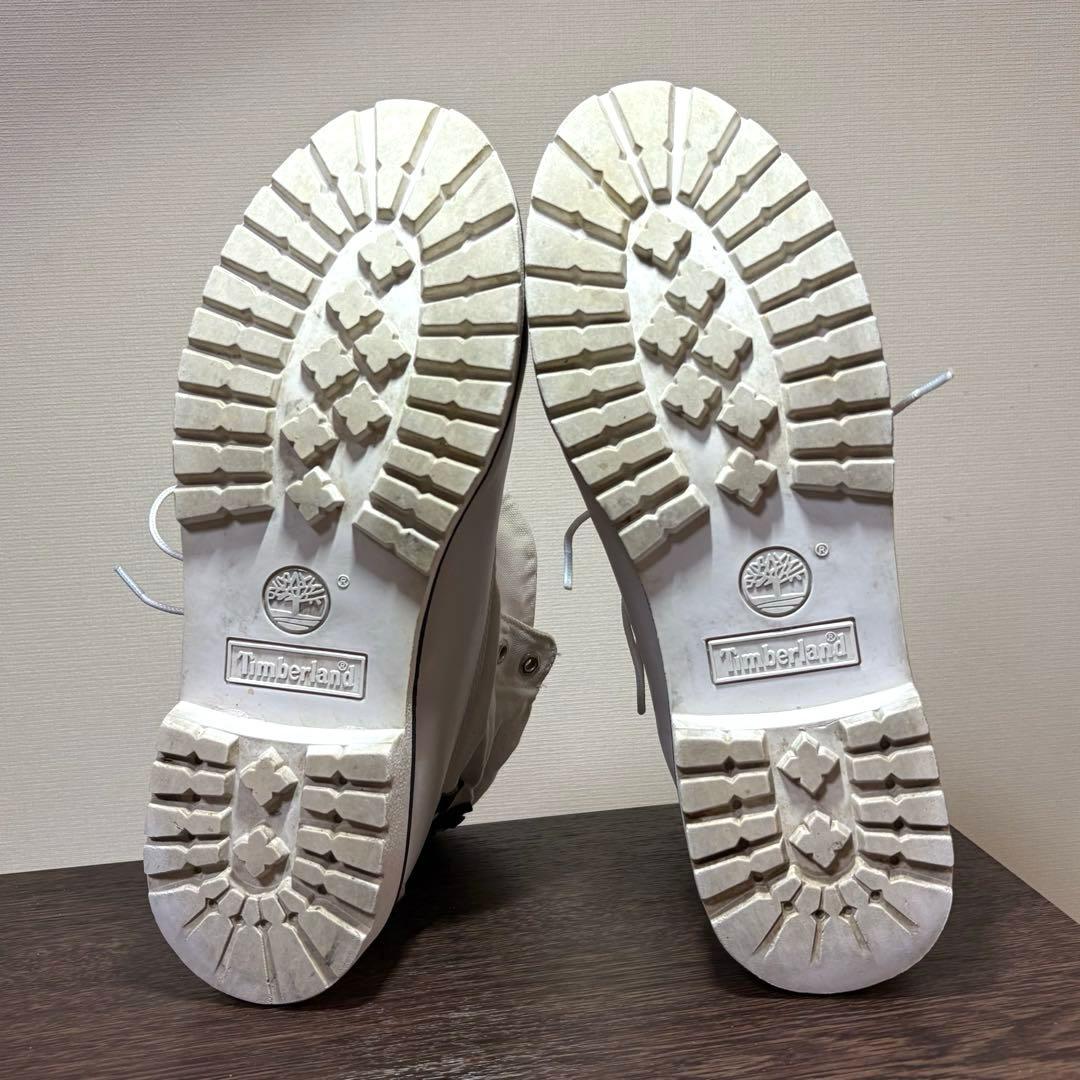 希少ホワイト】Timberland ❖ ビッグツリーロゴ ロールトップブーツ