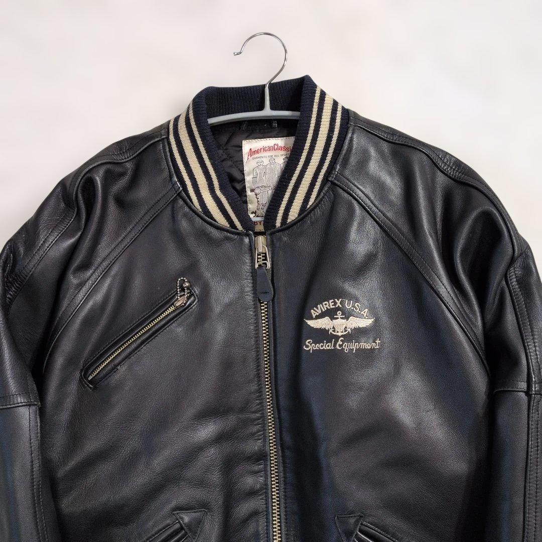 アヴィレックス レザー スタジャン S表記(M〜L相当) キルティング 超