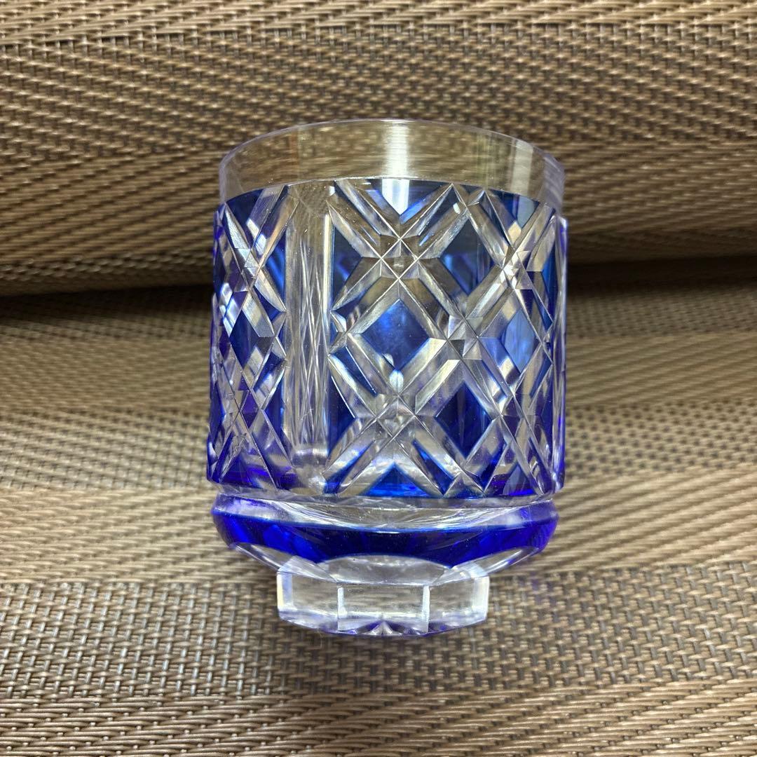 薩摩切子 ぐい呑み カメイガラス製 箱付 美品 酒器 切子グラスの通販は