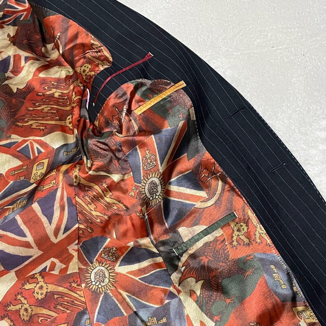 Paul Smith ポールスミス裏地総柄 国旗 ストライプ スーツ