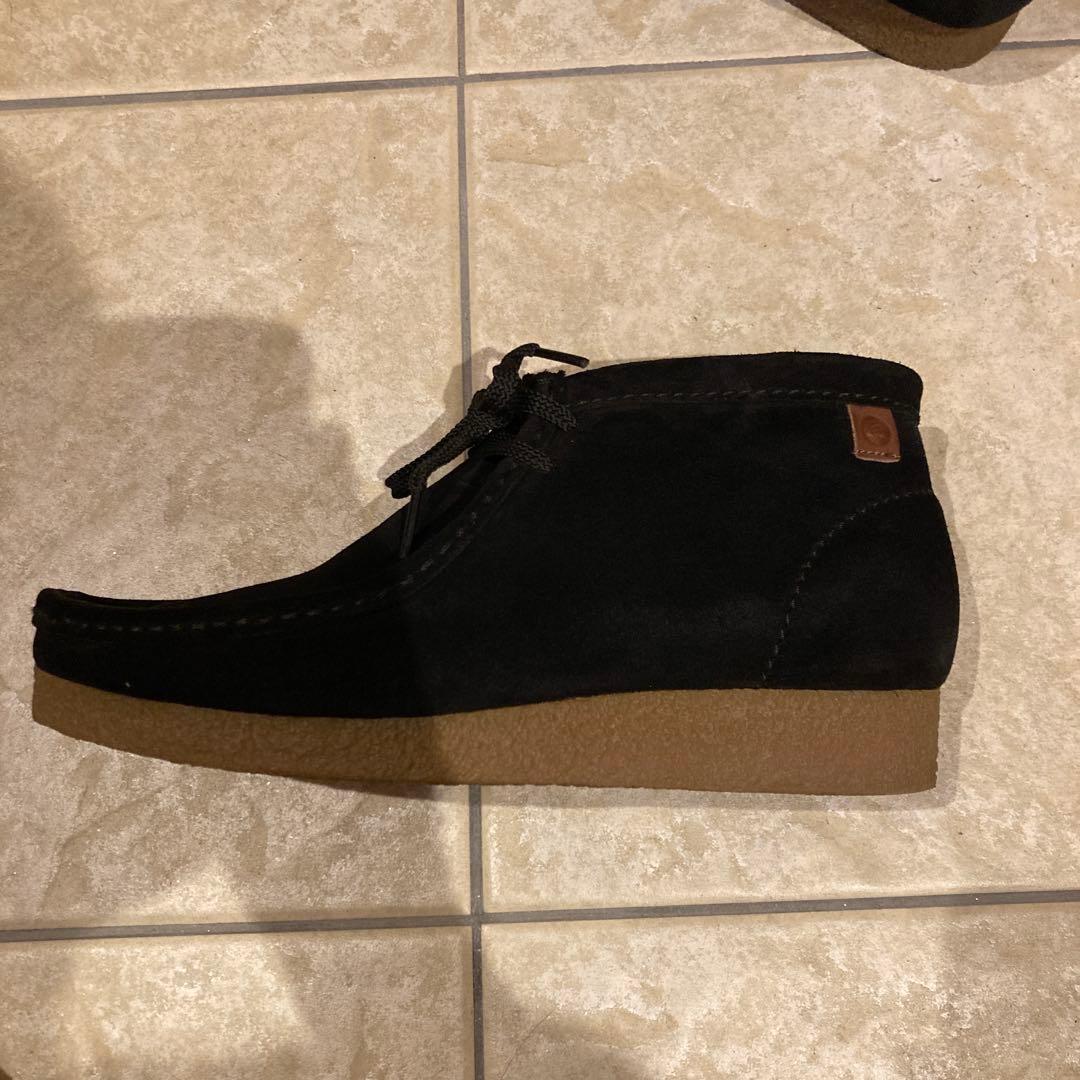 Clarks クラークス ワラビーブーツ 黒 25.5cm 美品