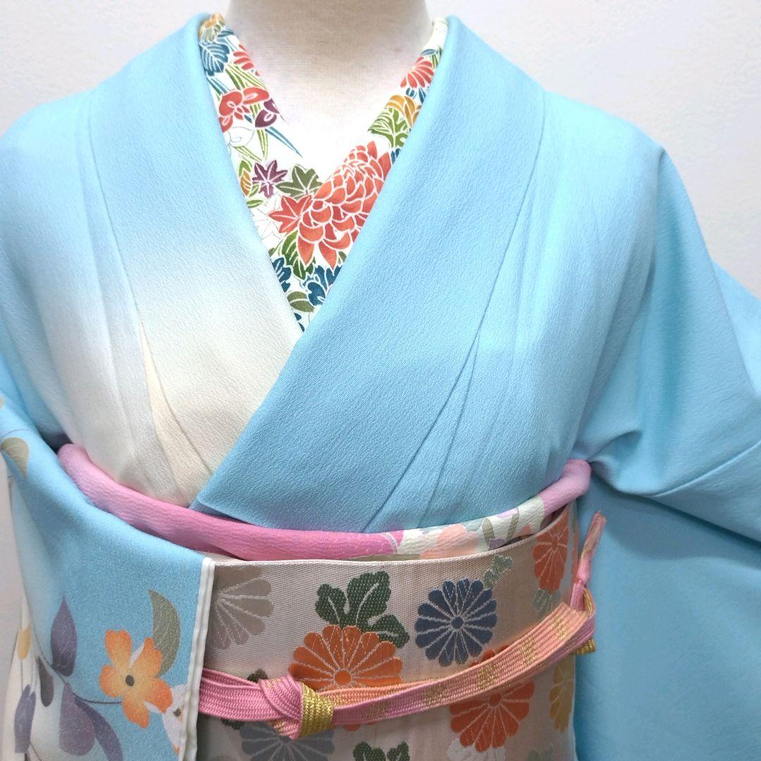 802 半額セール ブランドもの 美品 染分け暈し 洗える訪問着 4点フル