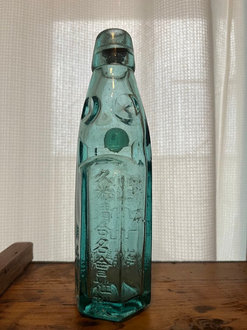 戦前 六角 ラムネ瓶 エンボス レトロ瓶 昭和レトロ アンティーク