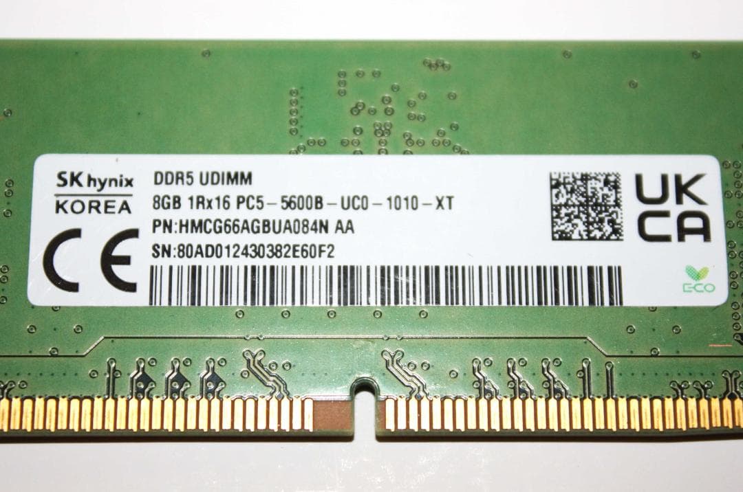 SK hynix DDR5 8GB メモリ PC5-5600B2枚(計16GB) - メルカリ