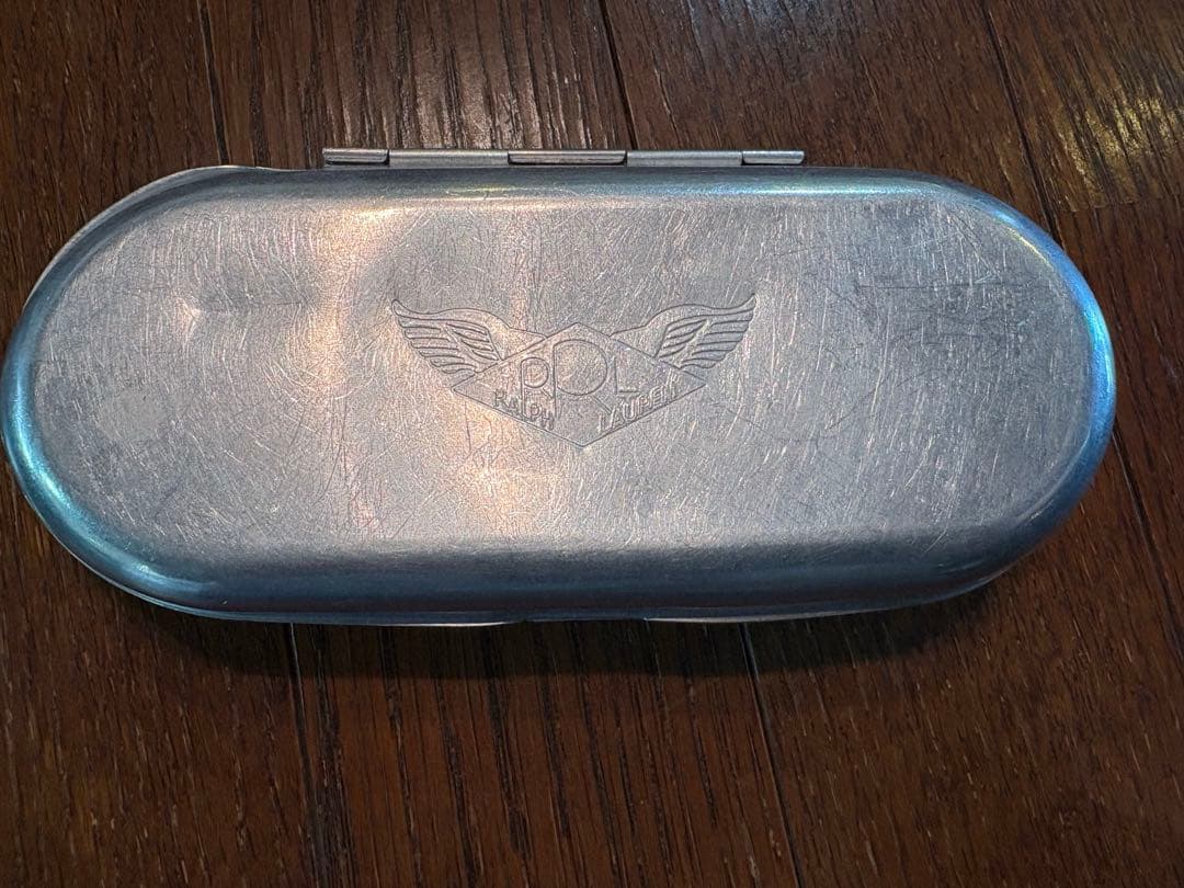 RRL ダブルアールエル メタルケース 小物入れ レザー内装 メガネケース