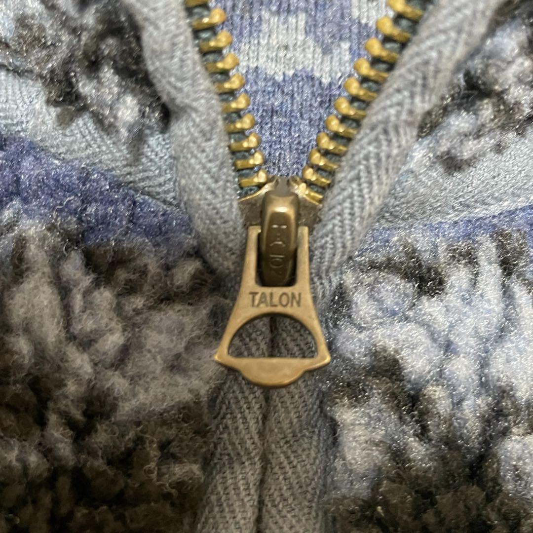 RRL フリースベスト M ネイティブ柄 ブルー ラルフローレン ポーラ