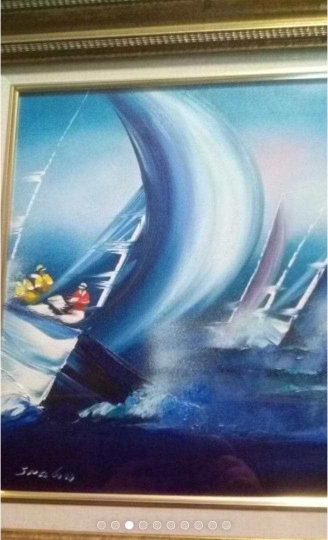 ビクトールスパン 真作ヨットレース油彩変形40号 - メルカリ