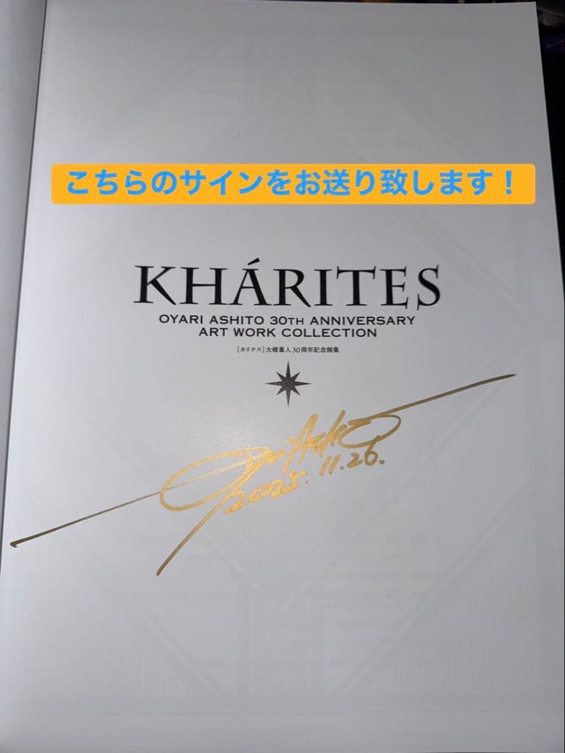 貴重品」大槍葦人 画集 直筆サイン入り KHARITES カリテス 30周年