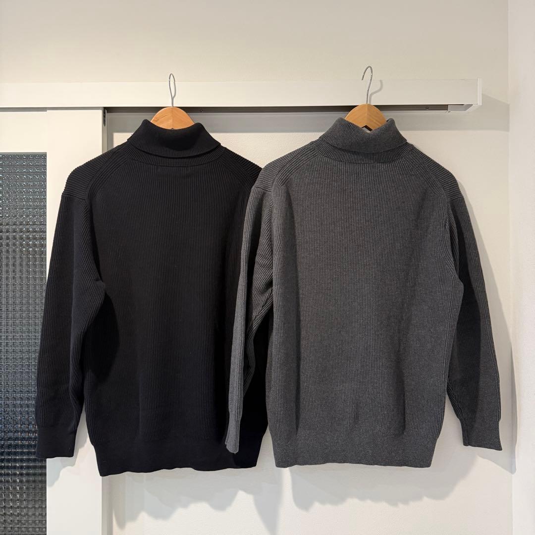 極美品◎グリーンレーベルリラクシング コットンタートルネック2枚