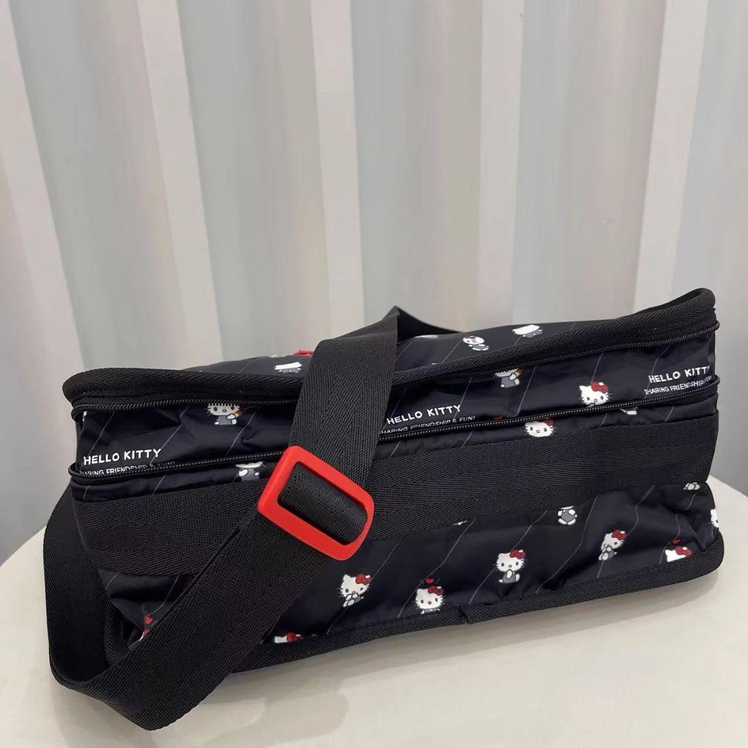 レスポートサック ハローキティ リボン結び ブラック ショルダーバッグ