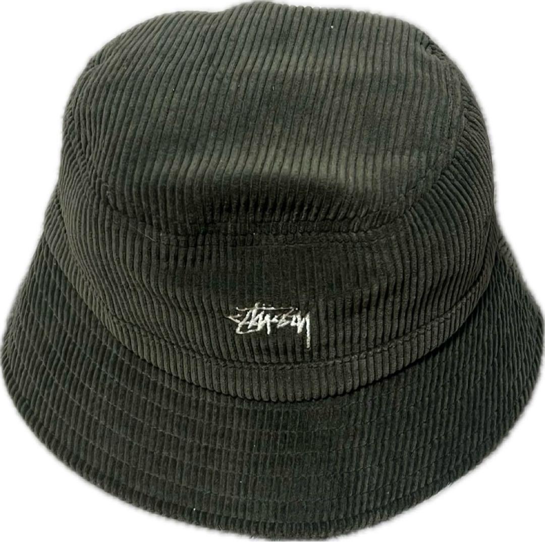 Stussy コーデュロイ バケットハット カーキ STUSSY】ユニセックス/コーデュロイバケットハット (STUSSY/ハット