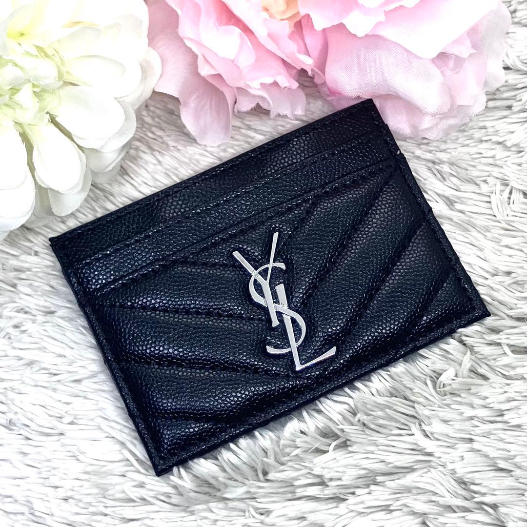 極美品✨ サンローラン カード入れ カードケース カサンドラ キャビア