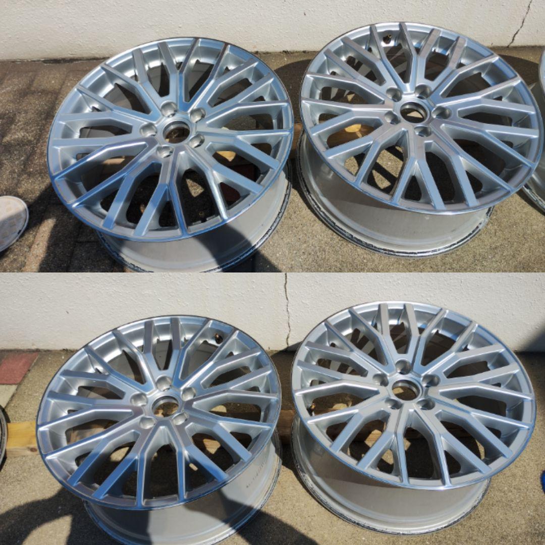 送料込み！アウディTTS純正18インチ4本 ガリ傷、塗装剥れ有り CAP付