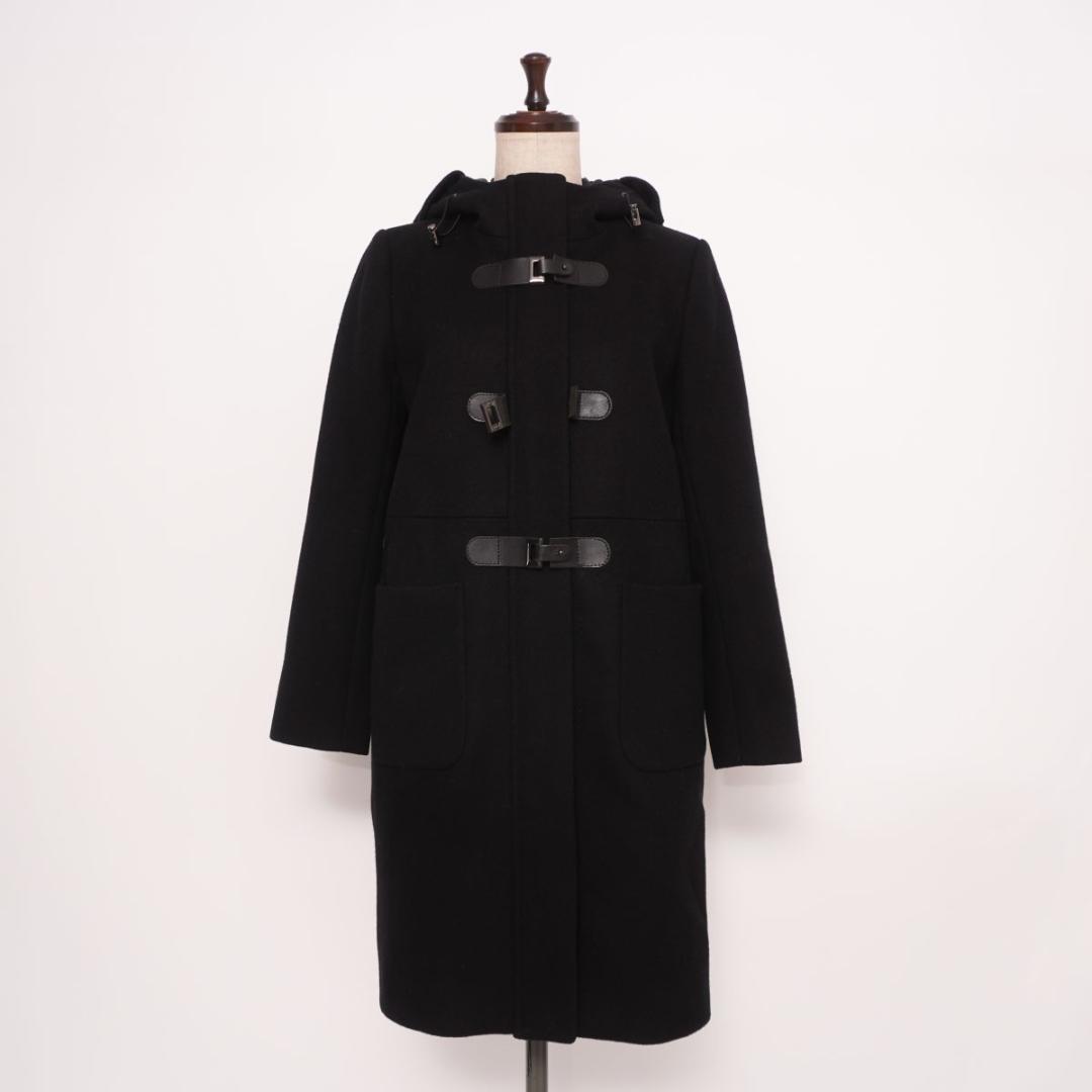 ポールスミスブラック ウール100％ ダッフルコート 黒 サイズ38*LD844