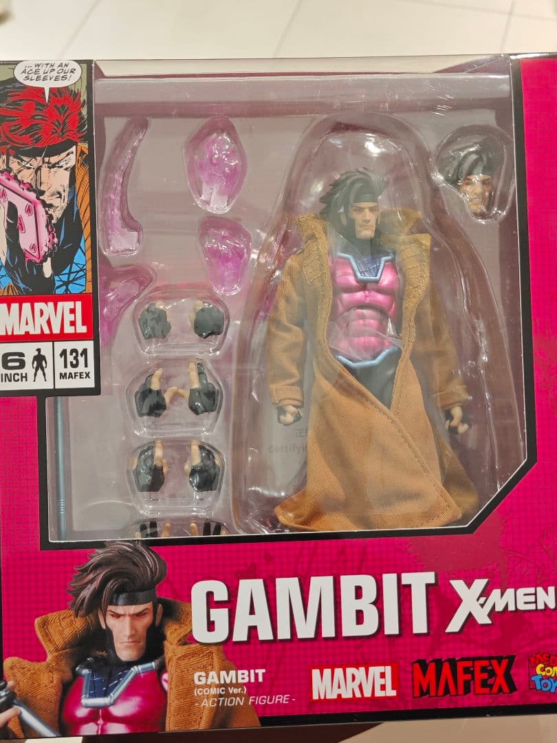 MAFEX No.131 ガンビット COMIC Ver. フィギュア Mafex No.131 Marvel X-MEN GAMBIT Comic Ver. Action Figure New