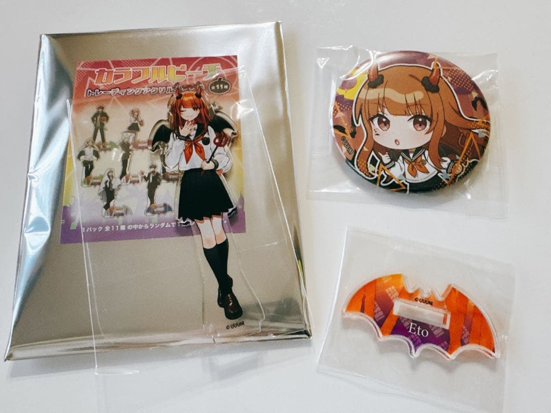 カラフルピーチ ハロウィン セブン えと アクスタ 缶バッジ 2点セット