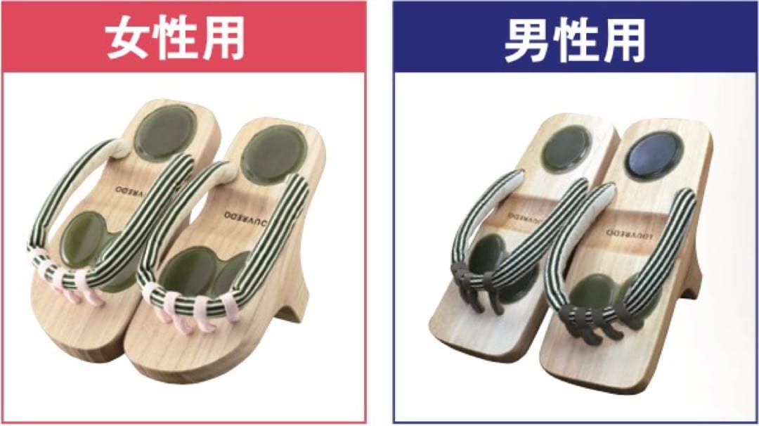 あしゆびひろ下駄 LOUVREDO ストライプ鼻緒 滑り止め付き　M レディース