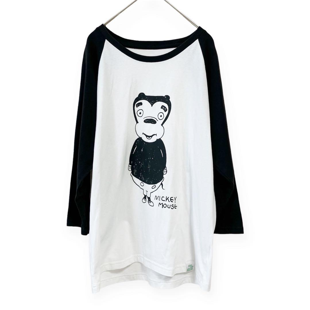 嵐 ARASHI 大野智 「嵐を旅する展覧会」 ミッキーマウス ラグランT