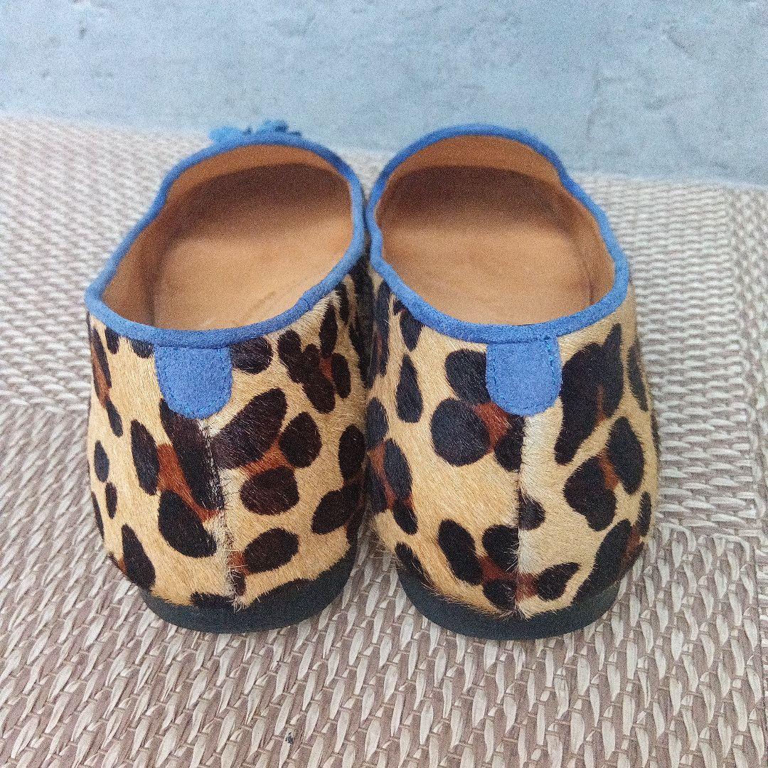 美品】Chatelles シャテル フラットパンプス レオパードハラコ36.5