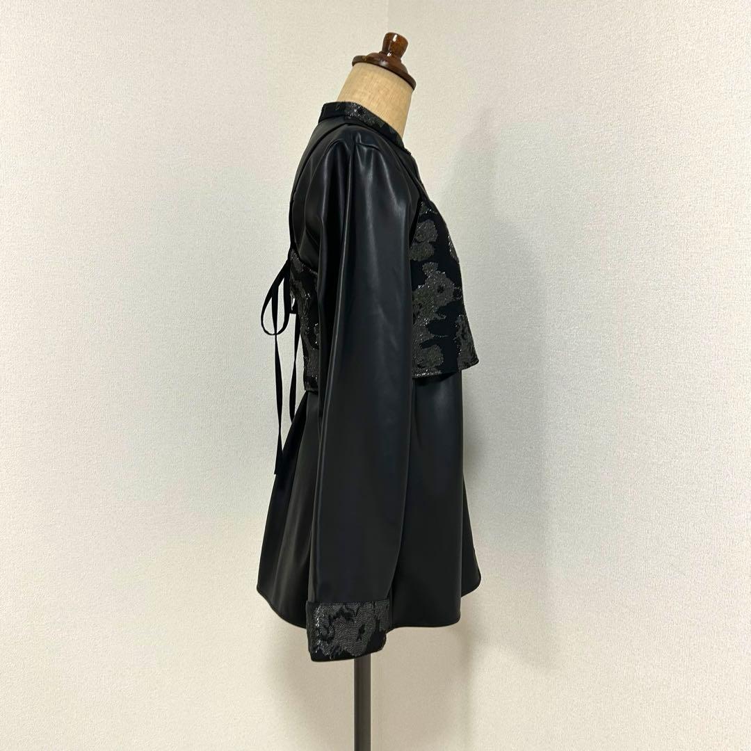 美品】HARE 2Pビスチェ イソザイチュニックシャツ &ビスチェセット 黒