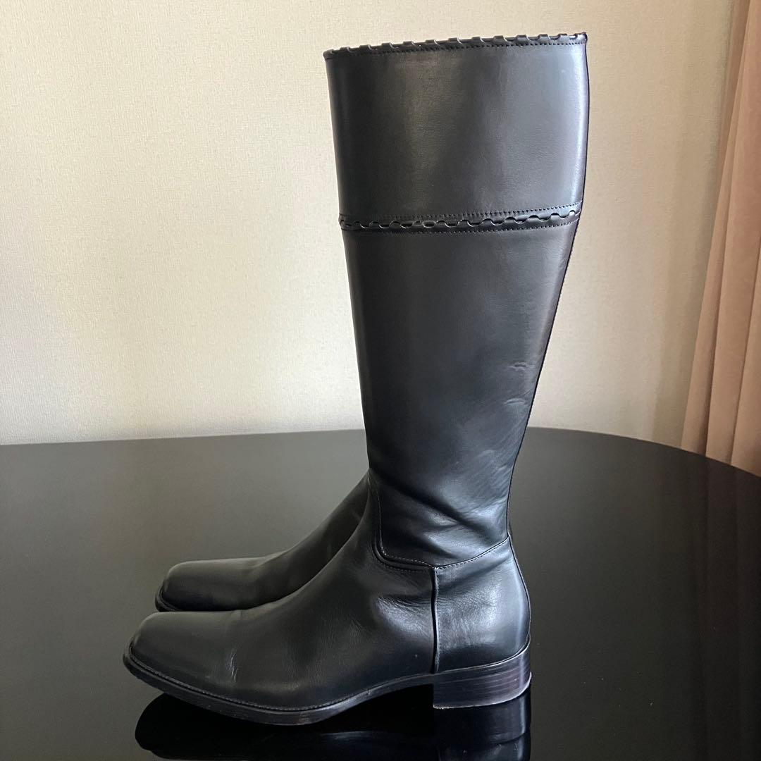 希少 ALAIA レザーロングブーツ ビンテージ アズディン・アライア