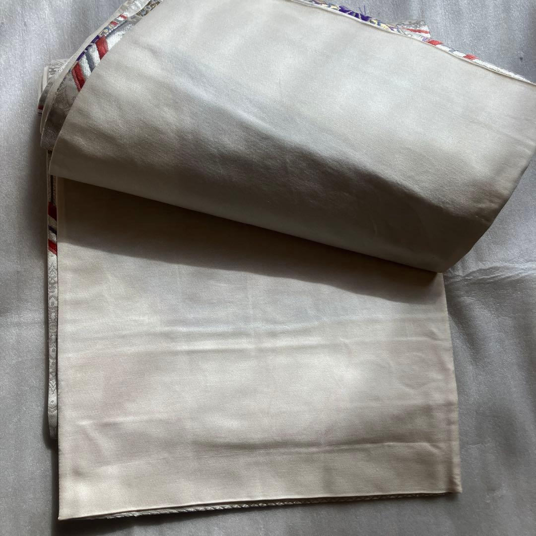 シルバー 幾何学模様 袋帯 - メルカリ