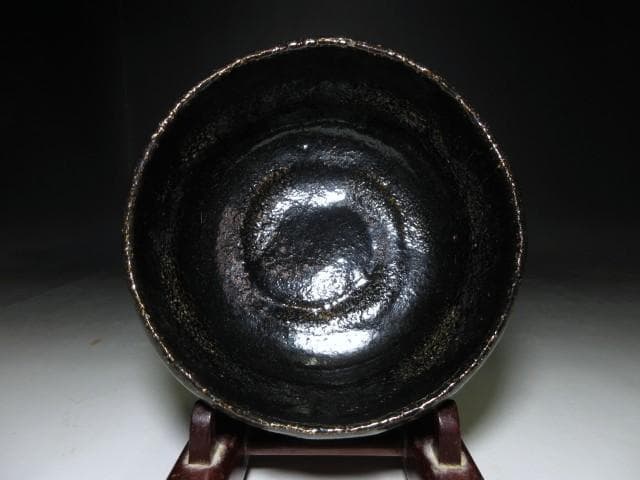 初代 小川長楽 黒茶碗／裏千家十四世 淡々斎 書付・花押在り／共箱 共