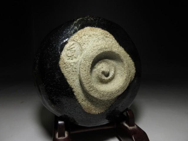 初代 小川長楽 黒茶碗／裏千家十四世 淡々斎 書付・花押在り／共箱 共