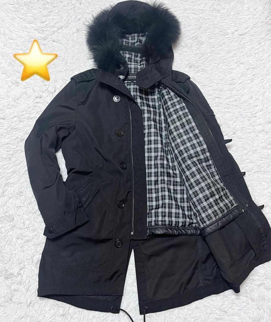 バーバリーブラックレーベル モッズコート タヌキファー キルティングライナー付き 楽天市場】バーバリー ブラックレーベル モッズコートの通販